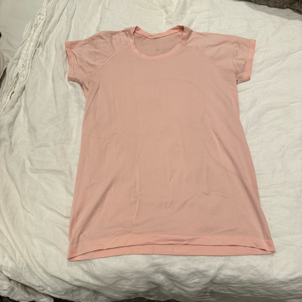 Lululemon swiftly tech short sleeve. Peach. Size 14. Lightly worn